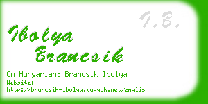 ibolya brancsik business card